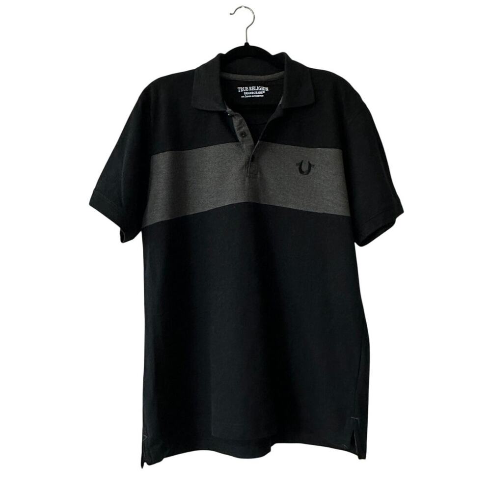 XXL True Religion Men's Color Block Logo Polo Shirt